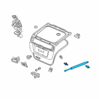 OEM 2010 Honda Insight Stay Set, Passenger Side Tailgate Open (Coo) Diagram - 04741-TM8-A00