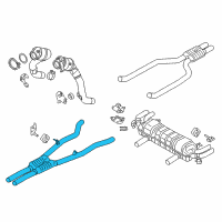 OEM 2022 BMW 750i xDrive Centre Muffler Diagram - 18-30-8-649-962