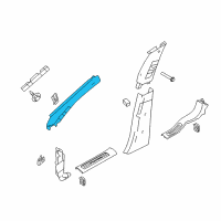 OEM 2018 Ford Police Interceptor Sedan Windshield Pillar Trim Diagram - DG1Z-5403598-AA