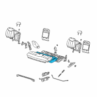 OEM 1998 Chevrolet K3500 Pad, Front Seat Cushion Diagram - 12387139