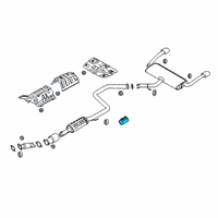 OEM 2021 Hyundai Santa Fe Clamp-Exhaust Pipe Diagram - 28641-C8600
