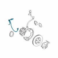 OEM 2000 Mercury Sable Front Speed Sensor Diagram - XF1Z-2C204-BB