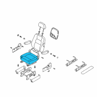 OEM 2002 Kia Sedona Cushion-Rear 1ST, RH Diagram - 6K54J57410442