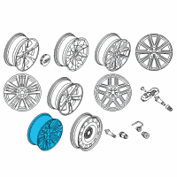 OEM 2019 Ford Police Interceptor Utility Wheel, Alloy Diagram - FB5Z-1007-E