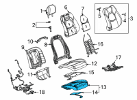 OEM 2022 Cadillac CT4 Seat Cushion Pad Diagram - 84996796