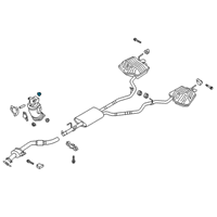 OEM 2020 Lincoln Aviator Catalytic Converter Nut Diagram - -W719699-S442