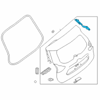 OEM 2016 Nissan Rogue Hinge Assy-Back Door, RH Diagram - 90400-4BA0A