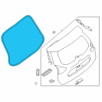 OEM 2014 Nissan Rogue Weather Back Door Diagram - 90830-6FL0A