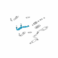 OEM 2000 Infiniti I30 Front Exhaust Tube Assembly Diagram - 20020-3Y400