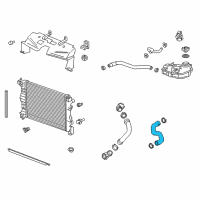 OEM Buick Radiator Inlet Hose Diagram - 96968499