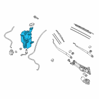 OEM Hyundai Tucson Windshield Washer Reservoir Assembly Diagram - 98620-D3100