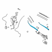 OEM 2016 Hyundai Tucson Windshield Wiper Arm Assembly(Driver) Diagram - 98311-D7000