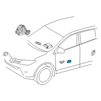 OEM 2018 Toyota Camry Side Sensor Diagram - 8983A-06010