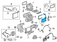 OEM 2022 Chevrolet Suburban Heater Core Diagram - 84502363
