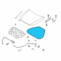 OEM 2015 Hyundai Genesis Weatherstrip-Hood Diagram - 86430-B1000