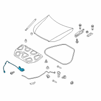 OEM Hyundai Genesis Latch Assembly-Hood Diagram - 81130-B1000