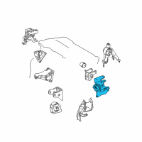 OEM 2009 Toyota Matrix Side Mount Diagram - 12372-0T050