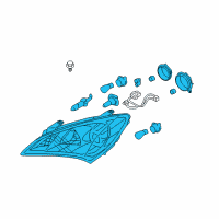OEM 2012 Hyundai Genesis Coupe Driver Side Headlight Assembly Composite Diagram - 92101-2M050