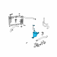 OEM 2004 Hyundai Accent Coolant Reservoir Diagram - 2543025550