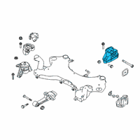 OEM 2021 Hyundai Tucson Transaxle Mounting Bracket Assembly Diagram - 21830-D3200