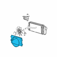 OEM 2001 Ford Expedition Fan Shroud Diagram - F85Z-8146-BA