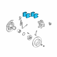 OEM 2003 Lexus GS430 Rear Disc Brake Pad Kit Diagram - 04466-30170