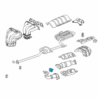 OEM Honda Accord Rubber, Exhuast Mounting Diagram - 18215-SDA-A01