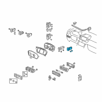 OEM Honda Switch Assembly, Passenger Side Heated Seat (Graphite Black) Diagram - 38135-S9V-C11ZA