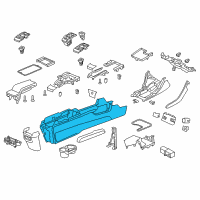 OEM Honda Civic Console C*NH900L* Diagram - 83452-TBA-A01ZA