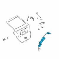 OEM 2005 Hyundai Elantra Tail Gate Latch Assembly Diagram - 81240-2D210