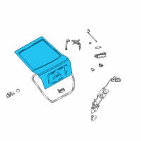 OEM 2003 Hyundai Elantra Panel Assembly-Tail Gate Diagram - 73700-2D351