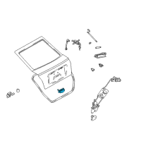 OEM 2003 Hyundai Elantra Handle Assembly-Tail Gate Outside Diagram - 81260-2D200