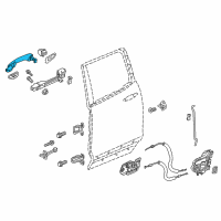 OEM 2021 Honda Pilot Handle Complete Left, Rear Diagram - 72681-T2A-C71