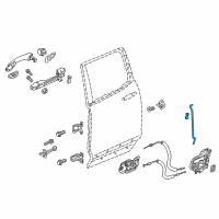 OEM Honda Rod Set, L. RR. Door Latch Diagram - 72653-T6Z-305