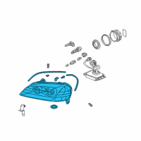 OEM 2002 Acura CL Headlight Head Light Headlamp Diagram - 33101-S3M-A01