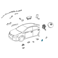 OEM 2014 Toyota Camry Side Sensor Diagram - 89831-06060