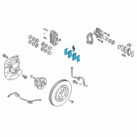 OEM 2016 Hyundai Genesis Coupe Front Disc Brake Pad Kit Diagram - 58101-2MA10