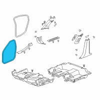 OEM 2010 Buick Lucerne Surround Weatherstrip Diagram - 25792029