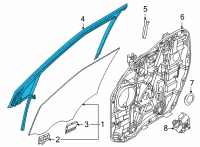 OEM 2022 Kia Carnival Run Assembly-Fr Dr WDO G Diagram - 82530R0010