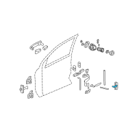 OEM Pontiac Torrent Lock Rod Diagram - 88981007