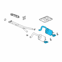 OEM 2009 Cadillac XLR Exhaust Muffler Assembly (W/ Tail Pipe) Diagram - 25839151