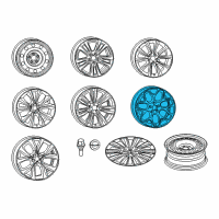 OEM 2016 Chrysler 200 Aluminum Wheel Diagram - 1WM48AAAAB