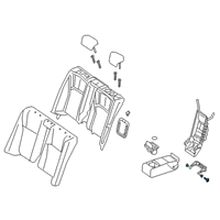 OEM 2022 Lexus ES300h Rear Seat Armrest Assembly Diagram - 72830-33K70-B6