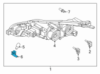 OEM Nissan Versa Socket Assy-Headlamp Diagram - 26243-5EE0A