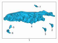 OEM 2022 Nissan Versa HEADLAMP ASSY-RH Diagram - 26010-5EE3A