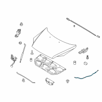 OEM 2007 Kia Sportage Cable Assembly-Hood Latch Diagram - 811901F100