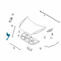 OEM Kia Sportage Hood Latch Assembly Diagram - 811301F000