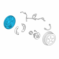 OEM 2013 Toyota Corolla Backing Plate Diagram - 47043-12490