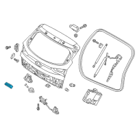 OEM 2016 Hyundai Tucson Outside Handle & Lock Assembly-Trunk Lid Diagram - 81260-D3000