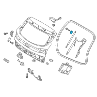 OEM 2017 Hyundai Tucson Bracket-Tail Gate Lifter, RH Diagram - 81782-D3100